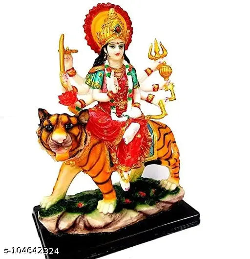 Mother Goddess Durga idol statue, metal, religious murti spiritual puja vastu showpiece