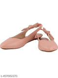 Pink synthetic ballerinas for women (PINK), slip-on design - trendy footwear accessory on display