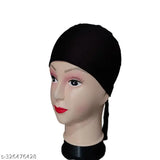 Cotton hijab cap, red liner, combo pack, fashionable headwear, Muslim female attire
