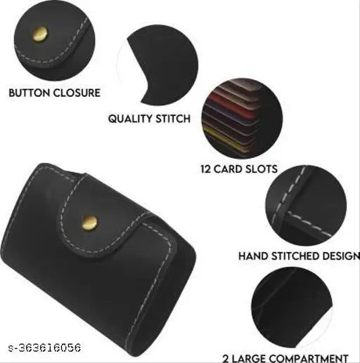 Leather net business card holder, set of 1 for men's wallet and card organizer, made in India