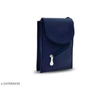 Dark blue leather shoulder bag