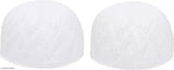 White cotton sufi cap pack of 2, traditional Islamic prayer topi for namaz in solid design from India