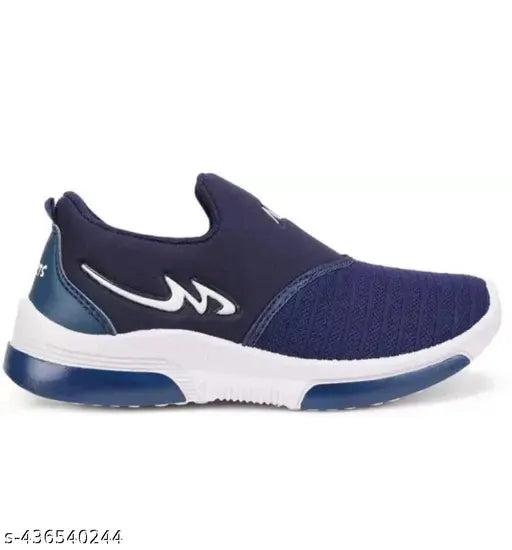 N2PRO Casual Slip On Sneakers, Blue and White Design, Breathable Mesh Fabric