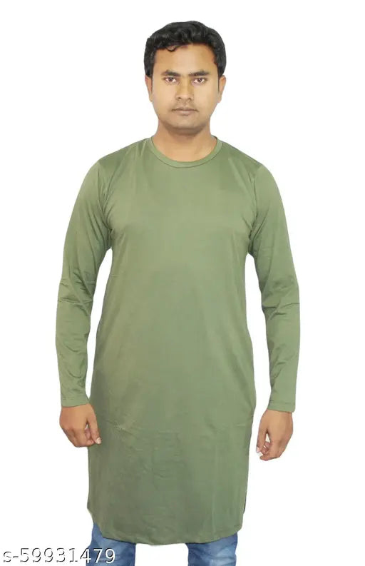Stylish long kurta, Indian handloom cotton, L & XL sizes (Chest 40in)