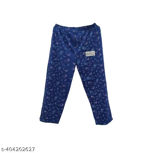Women's soft cotton track pants in blue, red and marron print, lower cut lounge wear