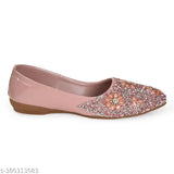Multicolor synthetic leather Trend Transfit ballerinas for women - textured slip-on footwear in sizes IND-5 to IND-9 (India)
