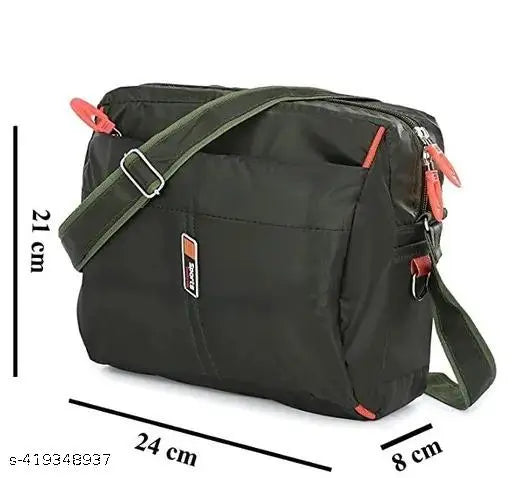Nylon canvas unisex sling bag combo pack, cross body bag for travel or office use. (19 x 34 cm)