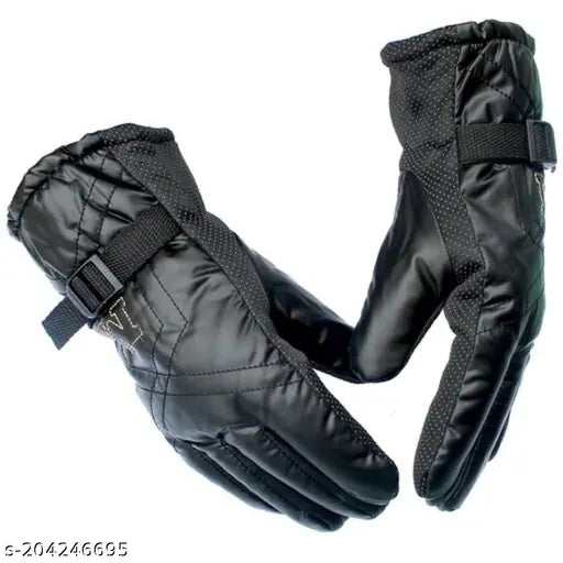 Grey woolen beanie cap and gloves set for extra cold protection by HIGHEX, trendy winter wear for men & women
