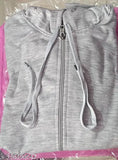 Light grey fleece hoodie, solid pattern, plus size for women/girls (XXL, 44in bust / XXXL, 46in bust)
