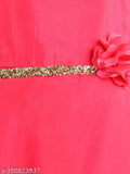 Rose Pink net dress, shoulder straps, 10-11 years, Indian-made children's party wear