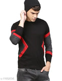 Black colorblocked cotton long-sleeve men's t-shirt by EYEBOGLER, casual wear for men