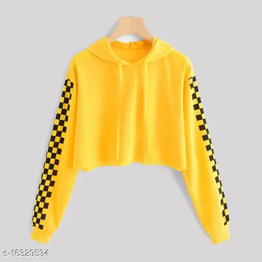 Cotton women's hoody, solid color long sleeve t-shirt, size S to XL, made in India