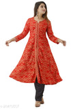 Red and gold rayon kameez palazz set for women