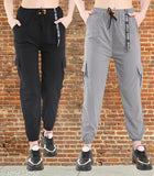 Black cotton track pants, solid, sportswear, gymwear, active bottomwear