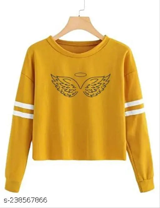 ELEVAJET Women's PANKH Printed Cotton Full Sleeve T-shirt (Pack 1), size S-XL, perfect for summer wear or everyday use