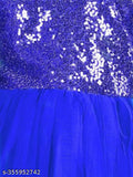 Embellished net fancy girls gown/dress, short sleeves, size 3-4 years, India origin