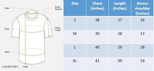 Men's Trendy Round Neck Printed Polyester T-shirt