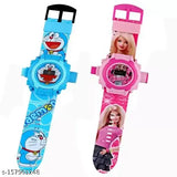 Brightly colored digital watch with cartoon character designs, perfect as a birthday or kid's gift