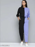 Colorblocked cotton women's two-piece, S-XL sizes for stylish Indian fashion