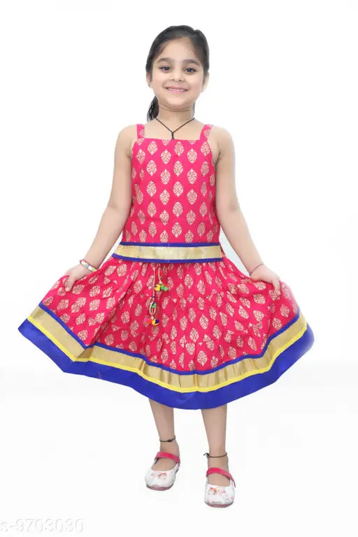 Rayon net Kids Girls Lehanga Cholis, traditional Indian wear for 0-7 years
