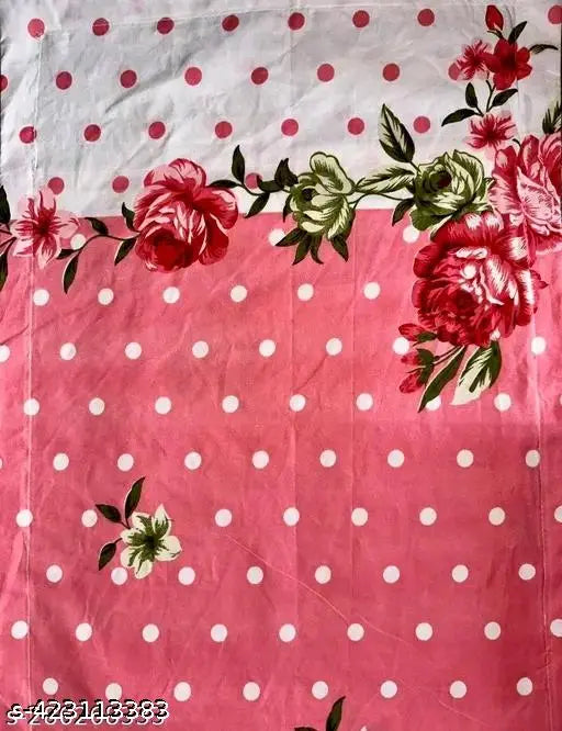 Elastic cotton double bedsheet set with floral pillow covers, superfine quality for summer adult use, by RPAH Creative