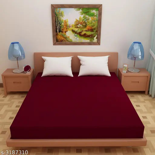 Maroon wine terry cotton, ultra-soft hypoallergenic king size mattress protector, 100% waterproof with elastic band