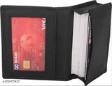 Violet genuine leather RFID protected slim wallet with 4 compartments, perfect for men's gifts or daily use