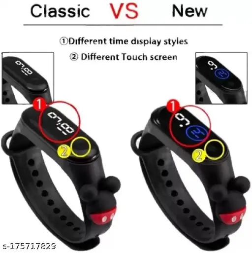 Black cotton baseball cap with polarized sunglasses and digital watch for men and boys, India-made accessory set on display