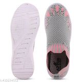 Aptus Liza-8 women's printed belly shoes, knitted upper with PVC sole, ladies bellies running sports slip-ons, available in sizes IND-5 to IND-8 (size chart provided)