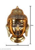 Metal Buddha Head Wall Hanging Statue, intricately crafted with peace-inspiring design, perfect for home decor or gifting