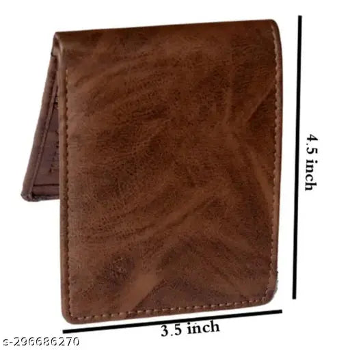 Trendy PU leather zipper coin pocket wallet, durable, 3 compartments, currency and coin storage, solid color design