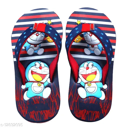 Black, red and white boys sandals with cartoon character design