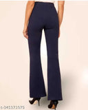 Women's trendy fit ballbottom, solid cotton blend, elastic, easy-to-wash fashion wear, size options: 28/34in, 30/35in, 32/36in, 34/37in, 36/38in (Indian made)