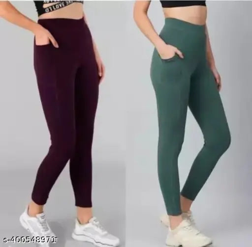 Lycra jeggings for women's workout, Indian brand A.S.jeggings in solid net pattern