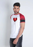 Polycotton Valentine T-shirt, printed design for casual wear, refreshing addition to your wardrobe
