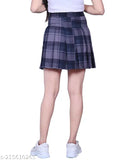 Plaid skirt, short length