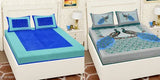 Microfiber double bedsheets set with four pillow covers, Queen size, made in India