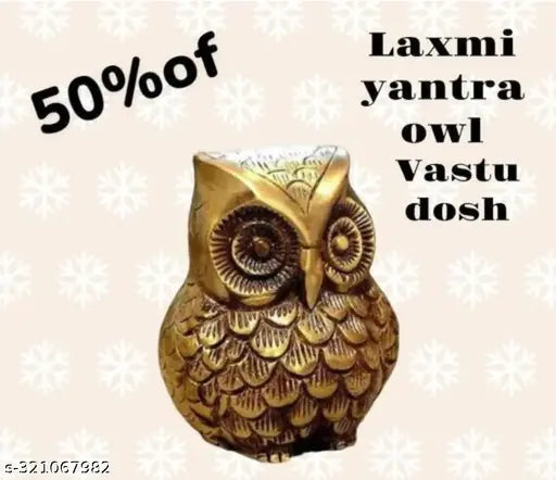 Metal net Owl Laxmi yantra showpiece, intricate Indian spiritual art on display