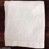 White cotton chikankari pants for women