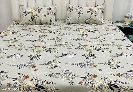 Double cotton, 210TC Supersoft LAYNORA HOME elastic fitted sheets (78x72+10), geometric design