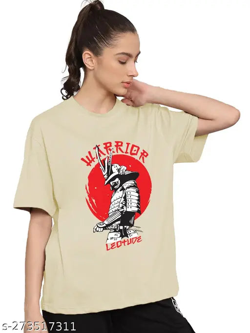 Women's leotudes cotton blend half sleeve trendy oversized T-shirt