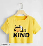 Cotton blend short-sleeve printed T-shirt, stylish glamorous women's fashion from India