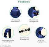 Royal Blue Adjustable Baby Carrier with Head Support, Polyester Net, Comfortable & Breathable for Indoor/Outdoor Use