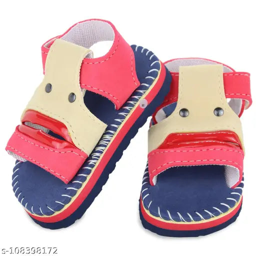 Baby sandals, hook-and-loop fastening, adjustable straps, color: blue, beige, red, size: 12 to 18 months