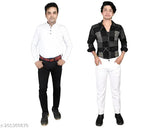 Fashionable solid denim jeans pack of 2 for men, size options: 28, 30, 32, 34, 36 (India origin)