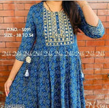 Alisha Sensational blue embroidered kameez with chudidhar