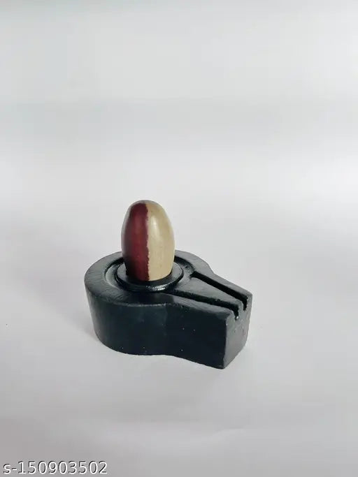 Natural crystal Narmadeshwar Shivling, Indian origin for daily home worship, office decor