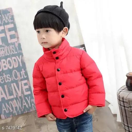 Boys Red Polyester Jackets & Coats Pack Of 1