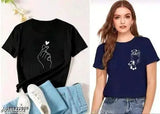 Cotton panda print T-shirt set for women/girls, trendy fits & round neck, 2 pieces in latest prints & BTS Chutki design