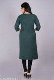 A dark blue woolen ladies kurta